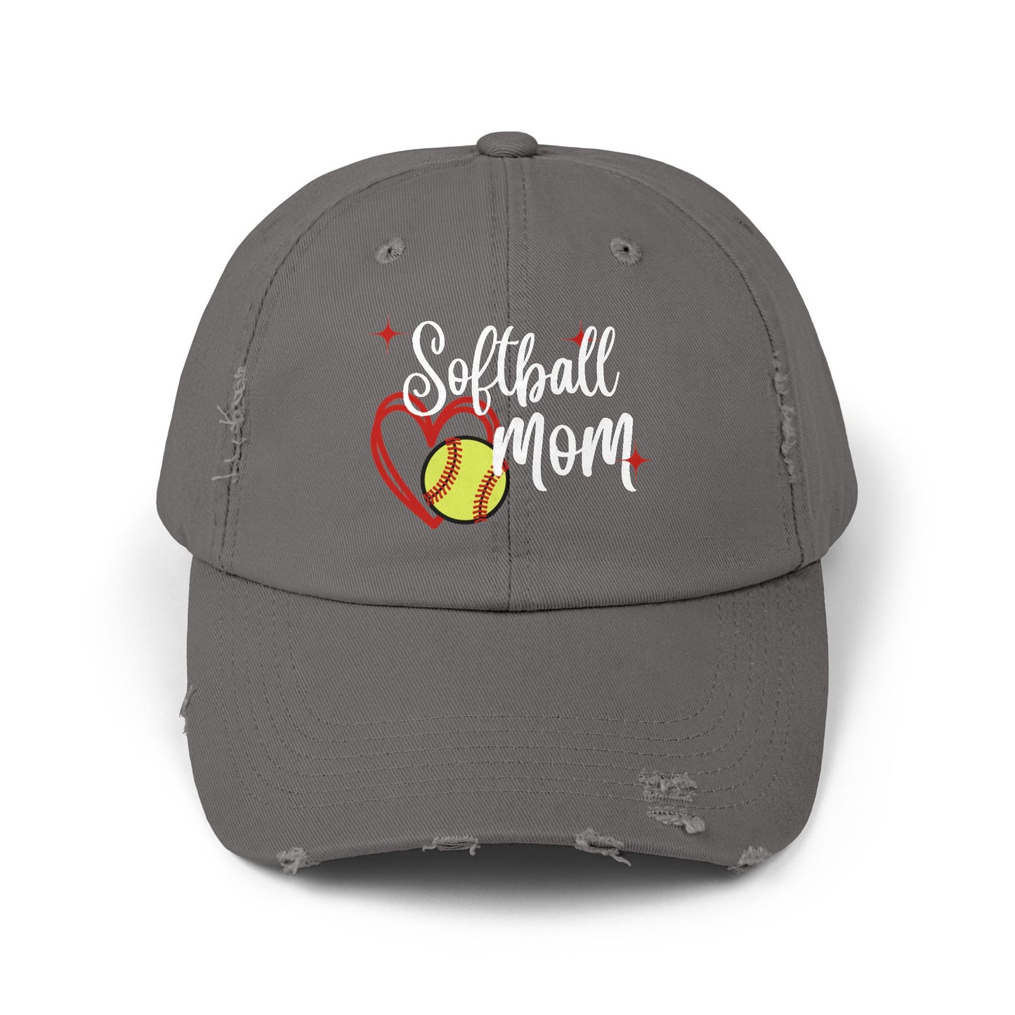 Softball Mom Hat Gift for Mom Softball Heart Hat Gift for Her Cute Softball Hat Mother's Day Gift for Softball Mom