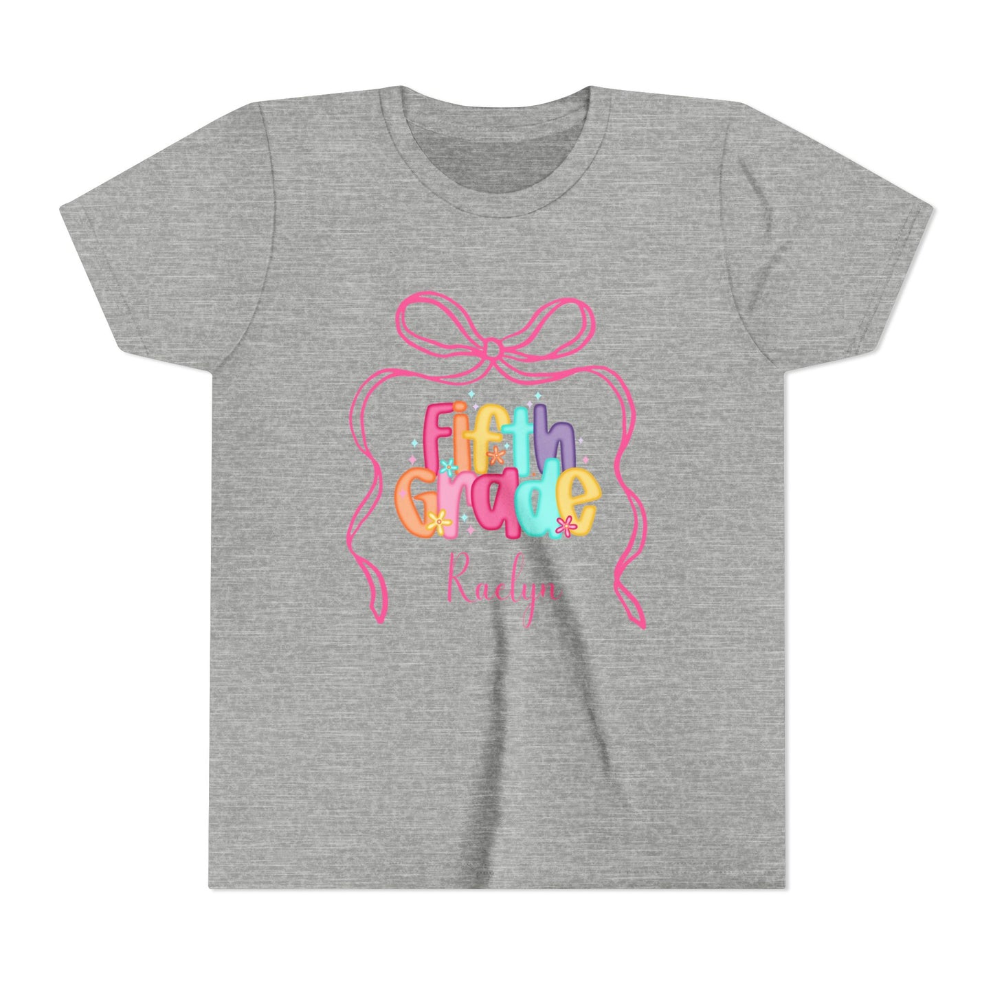 Personalized Girls Fifth Grade Shirt, Custom First Day of School Shirt, Back to School Shirt, 5th Grade Shirt with Name