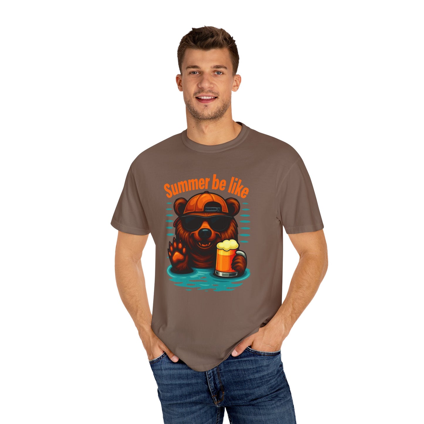 Summer Be Like Bear Shirt, Funny Dad Shirt, Summer Shirt, Mens Boating Shirt, Mens Pool Party Shirt, Camping Shirt, Gift for Him
