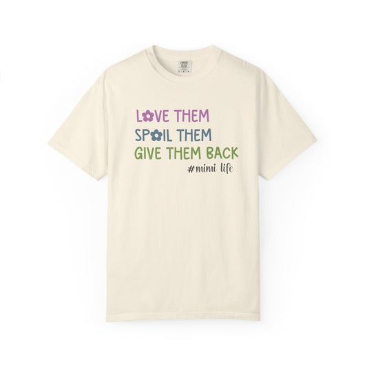 Love Them Spoil Them Give Them Back Mimi Shirt, Comfort Colors Funny Mimi Shirt, Custom Grandma Shirt, Gift for Grandma