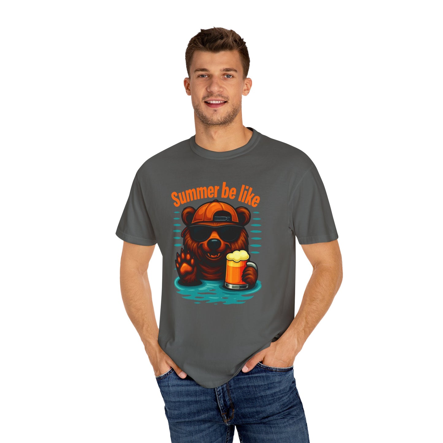 Summer Be Like Bear Shirt, Funny Dad Shirt, Summer Shirt, Mens Boating Shirt, Mens Pool Party Shirt, Camping Shirt, Gift for Him