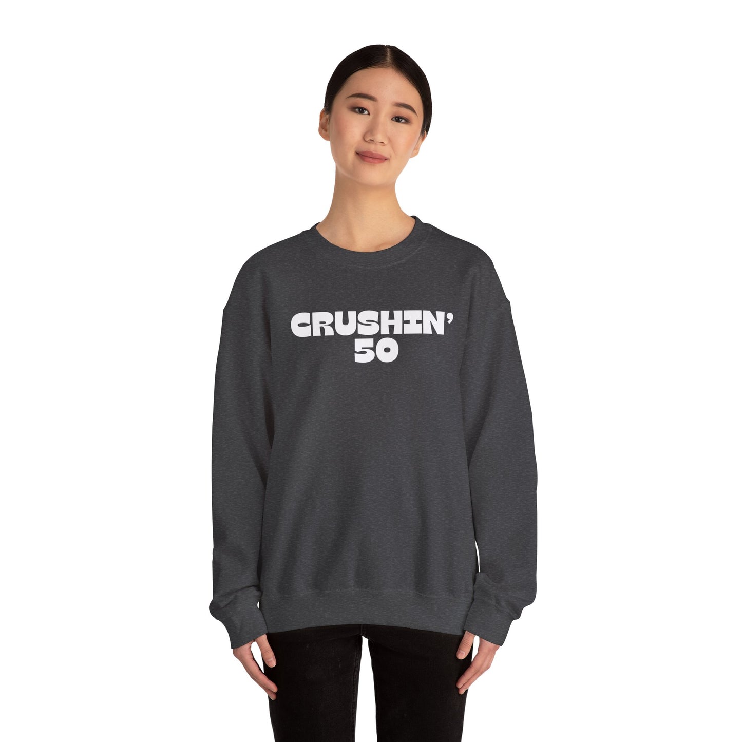 50th Birthday Sweatshirt, Crushin' 50 Crewneck, 50th Birthday gift for Milestone birthday, Vintage 1975 birthday
