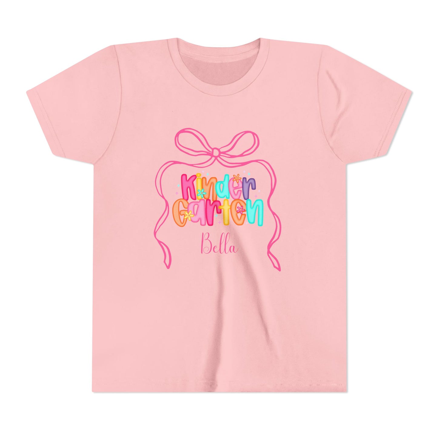 Personalized Girls Kindergarten Shirt, Custom First Day of School Shirt, Back to School Shirt, Toddler Kindergarten Shirt with Name