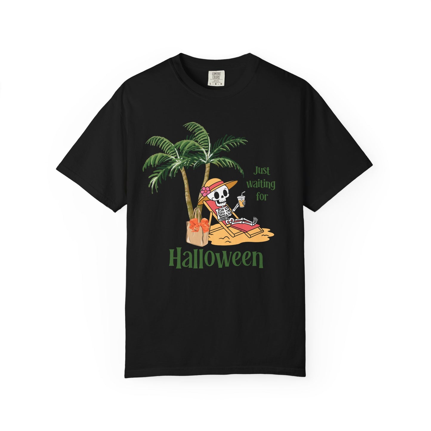 Summerween Comfort Colors Shirt, Summer Skeleton, Beach Vibes Tee, Halloween Skeleton Shirt, Halloween Summer Shirt