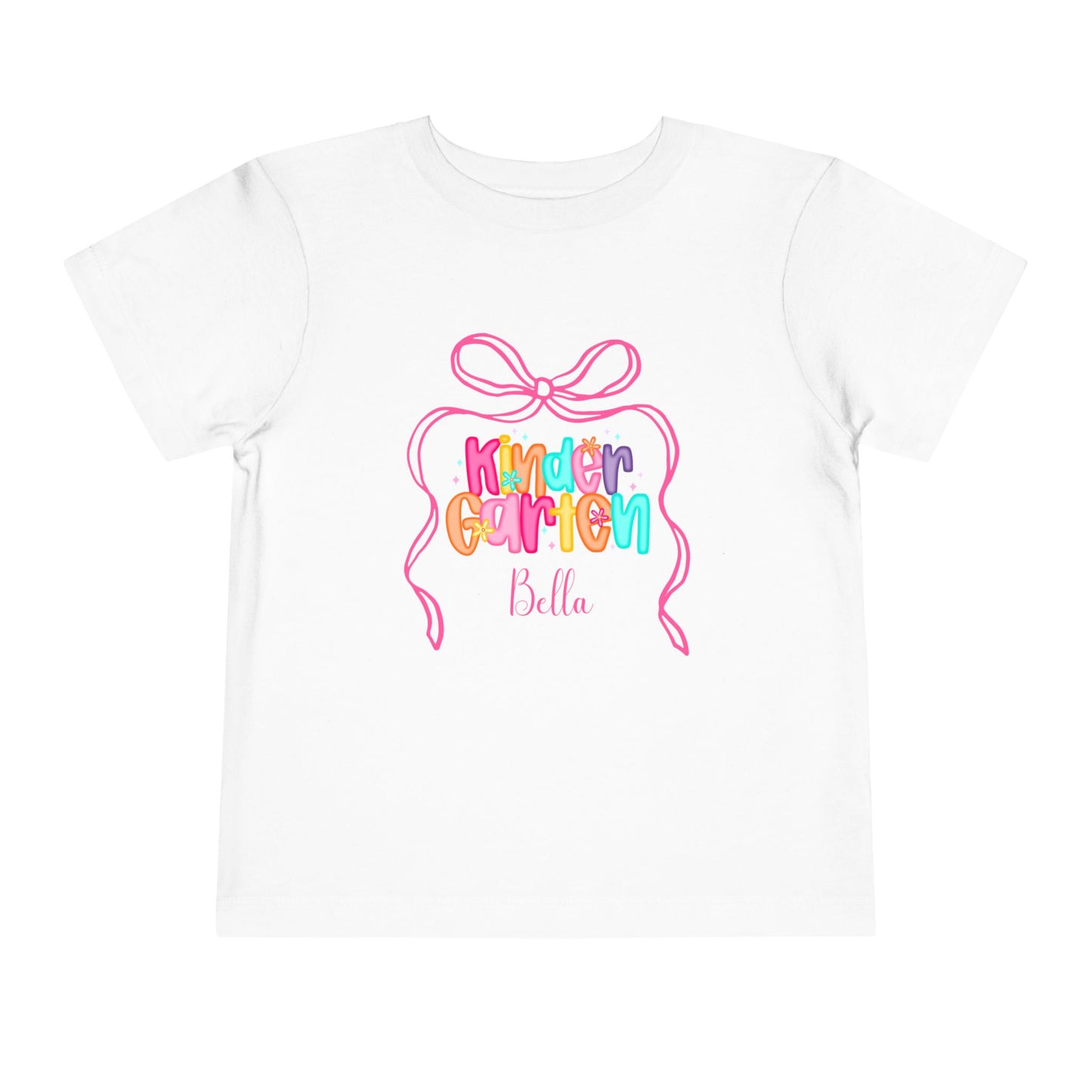 Personalized Girls Kindergarten Shirt, Custom First Day of School Shirt, Back to School Shirt, Toddler Kindergarten Shirt with Name