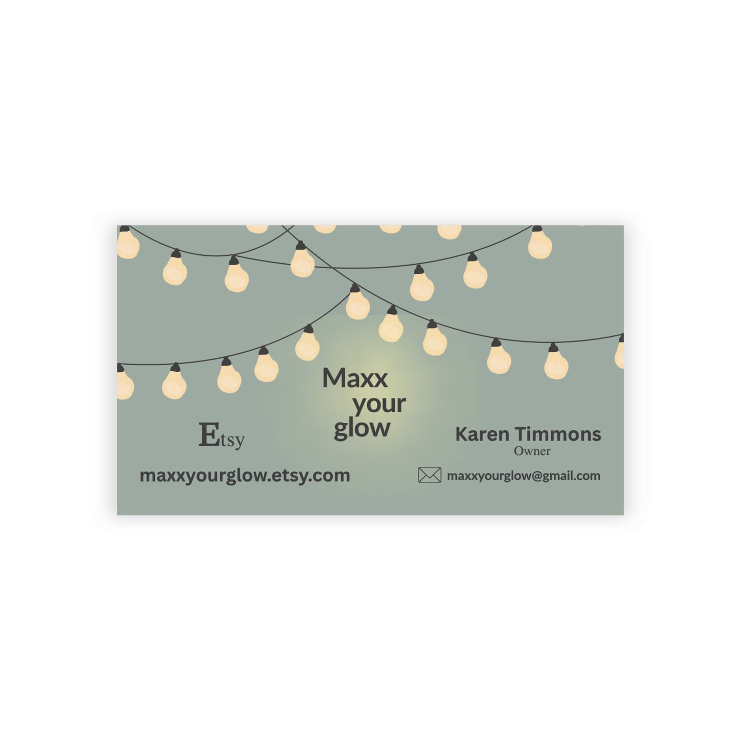 Maxx Your Glow Business Cards