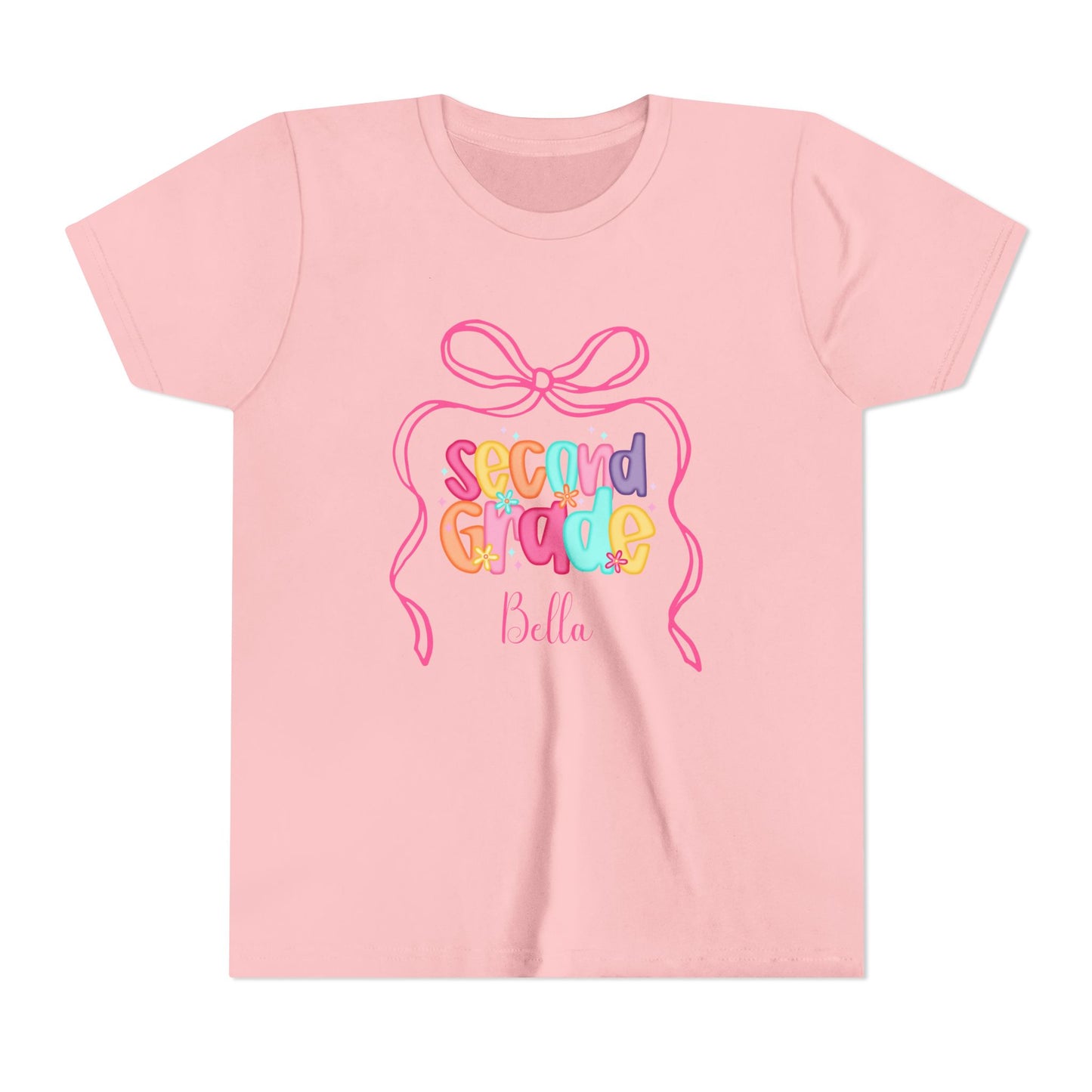 Personalized Girls Second Grade Shirt, Custom First Day of School Shirt, Back to School Shirt, 2nd Grade Shirt with Name
