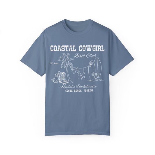 White Custom Bachelorette Coastal Cowgirl Shirt, Comfort Colors Beach Bachelorette Party Shirts, Boho Beachy Bridesmaid Gifts