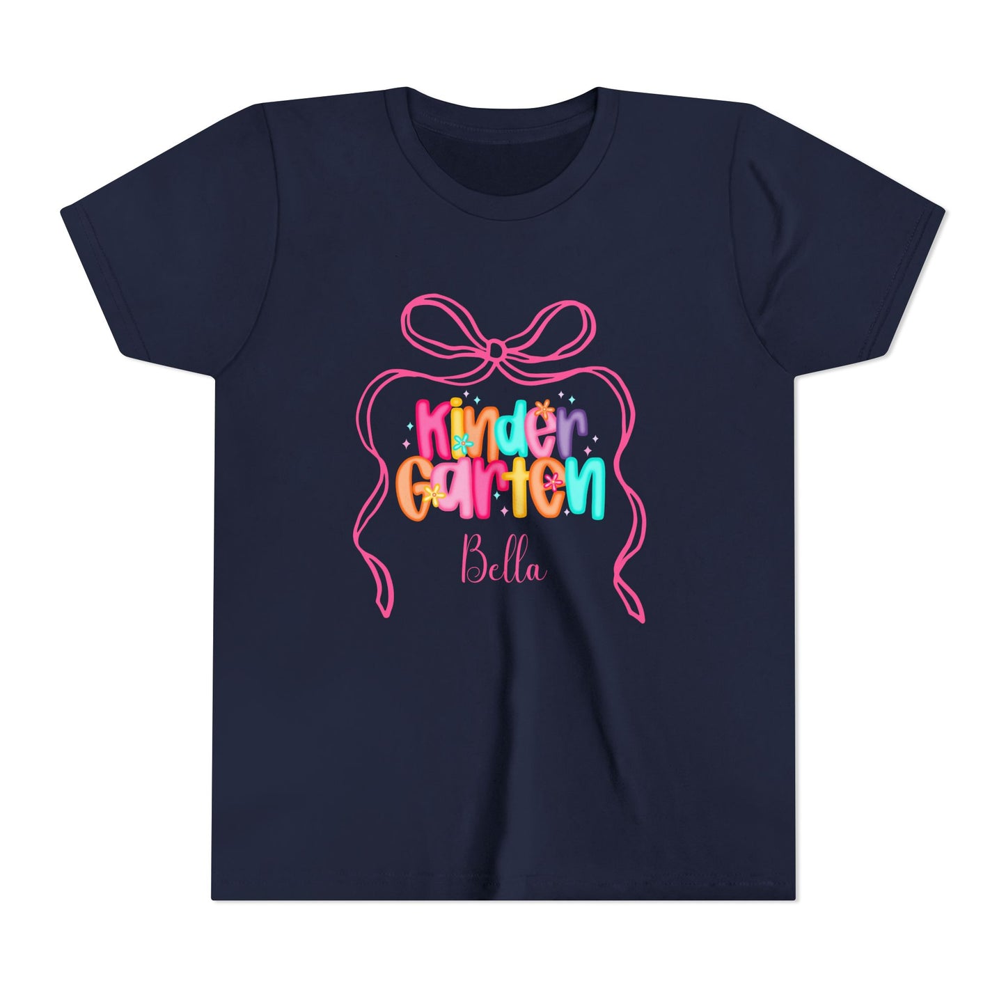 Personalized Girls Kindergarten Shirt, Custom First Day of School Shirt, Back to School Shirt, Toddler Kindergarten Shirt with Name