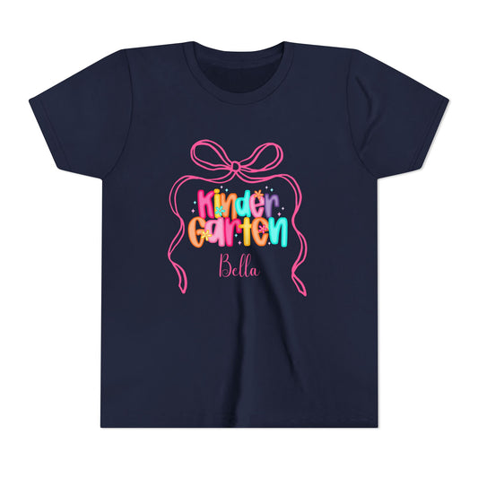 Personalized Girls Kindergarten Shirt, Custom First Day of School Shirt, Back to School Shirt, Toddler Kindergarten Shirt with Name