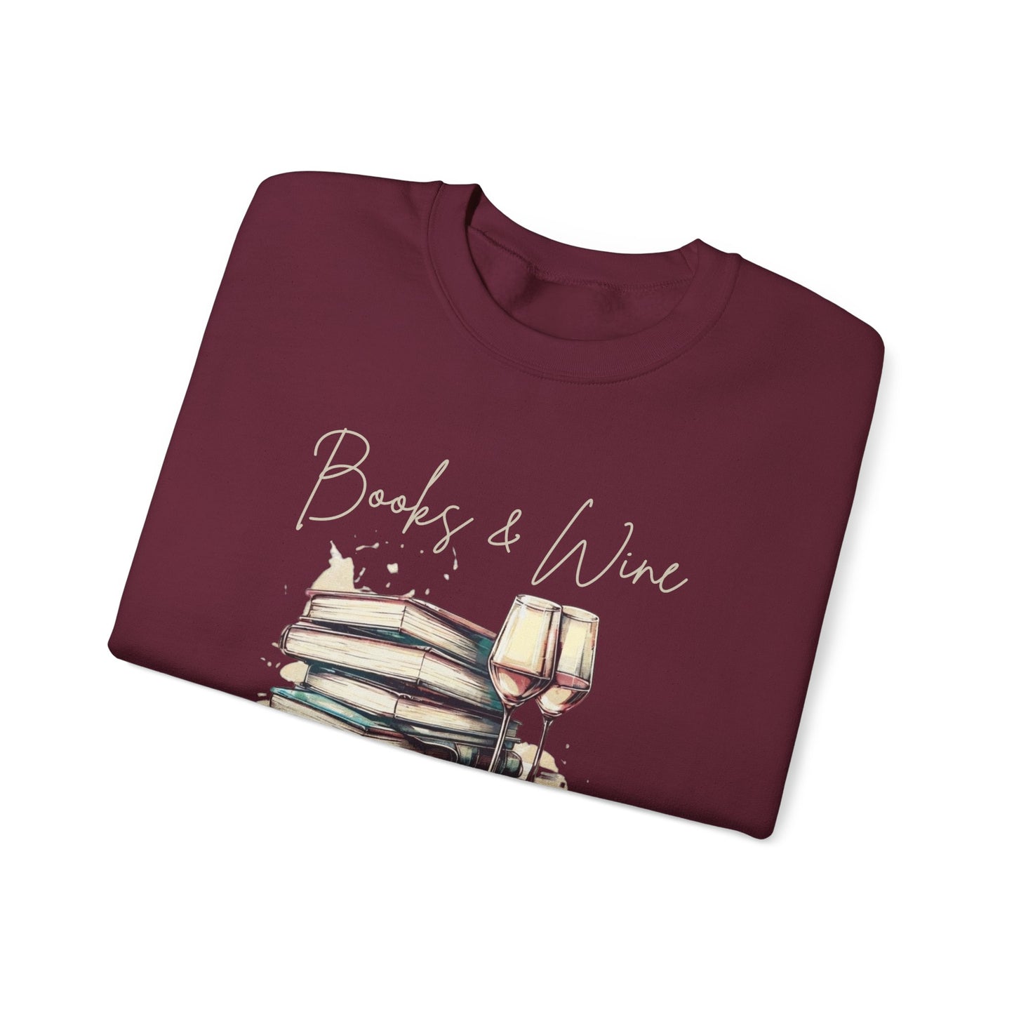 Books and Wine Life is Good Sweatshirt, Book Club Gifts, Book Lover Gift for Reader, Vintage Wine and Books Shirt, Gift for Friend