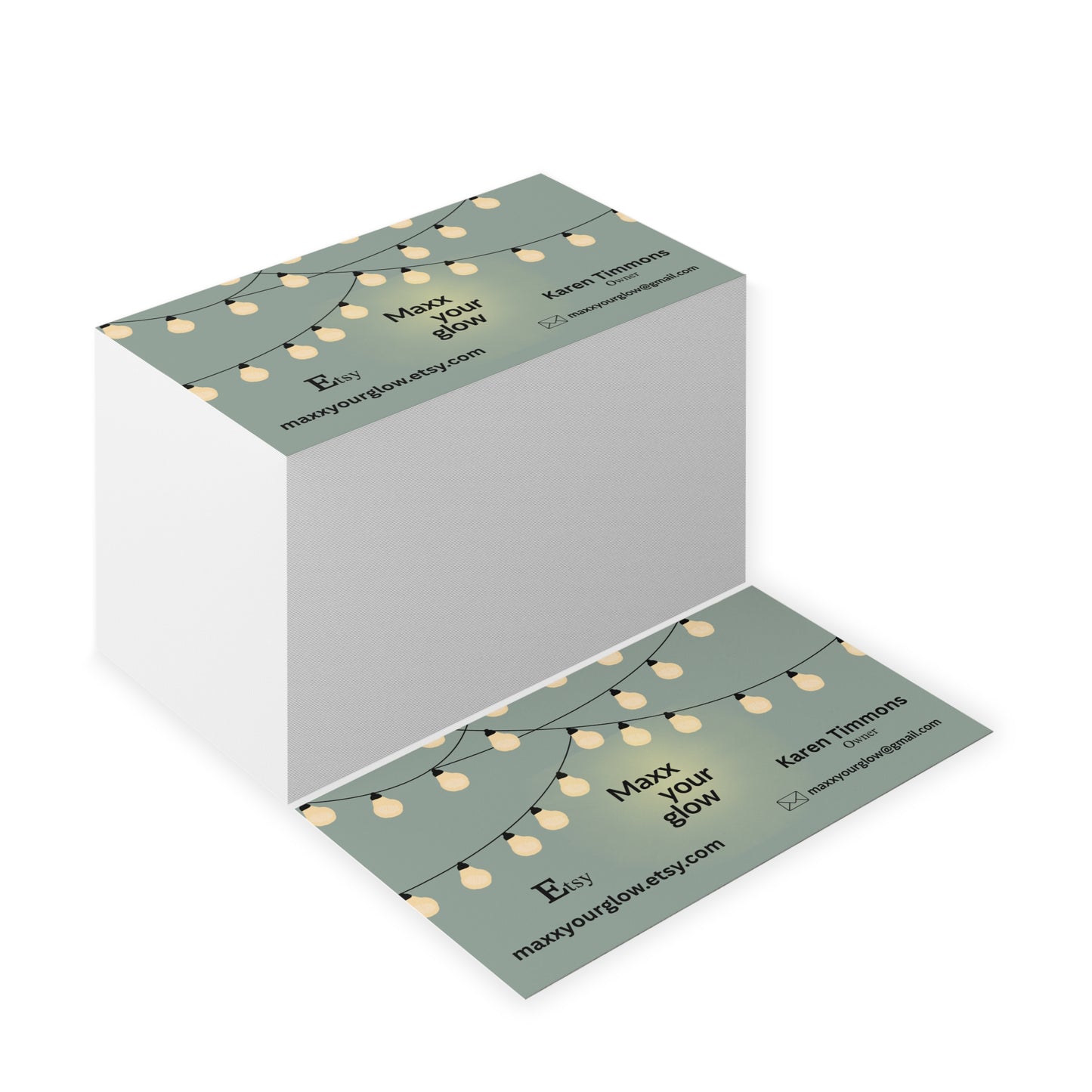 Maxx Your Glow Business Cards