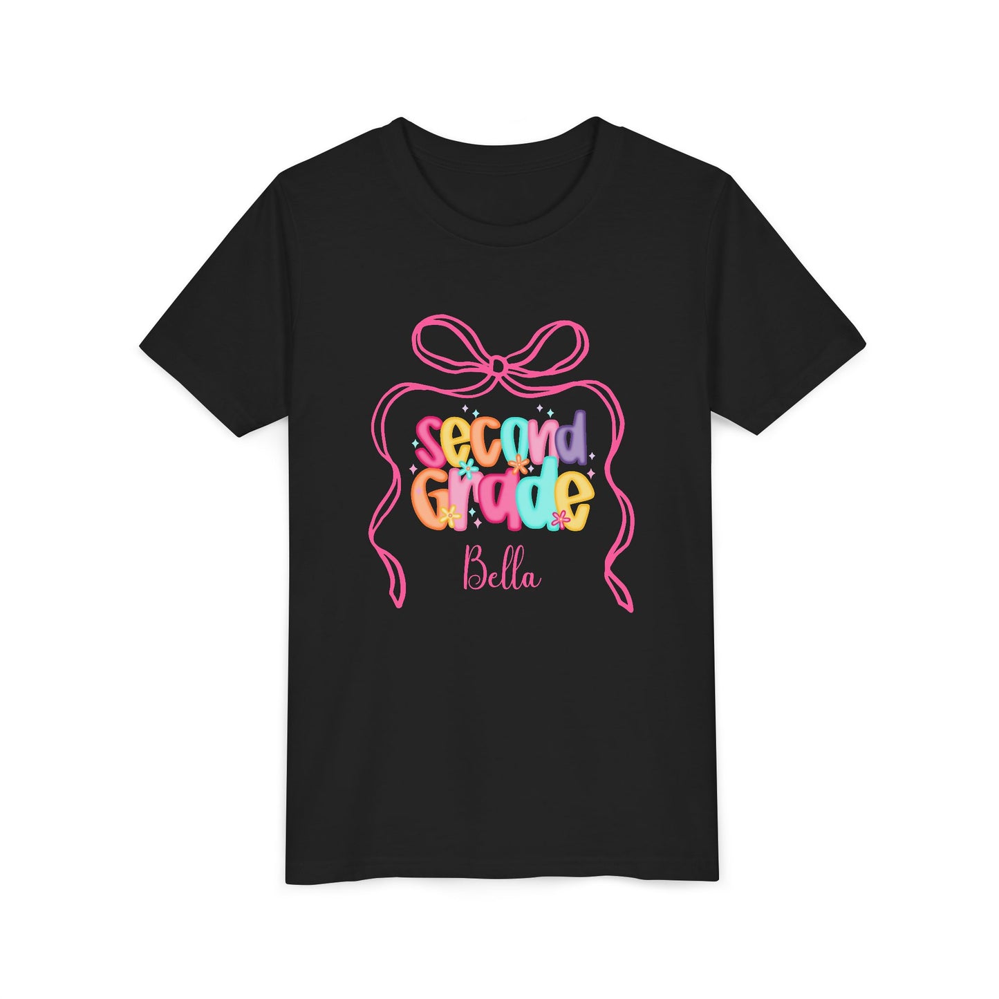 Personalized Girls Second Grade Shirt, Custom First Day of School Shirt, Back to School Shirt, 2nd Grade Shirt with Name