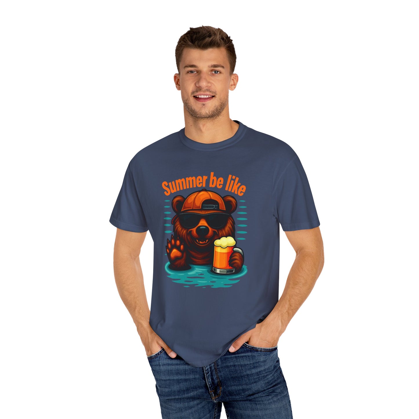 Summer Be Like Bear Shirt, Funny Dad Shirt, Summer Shirt, Mens Boating Shirt, Mens Pool Party Shirt, Camping Shirt, Gift for Him