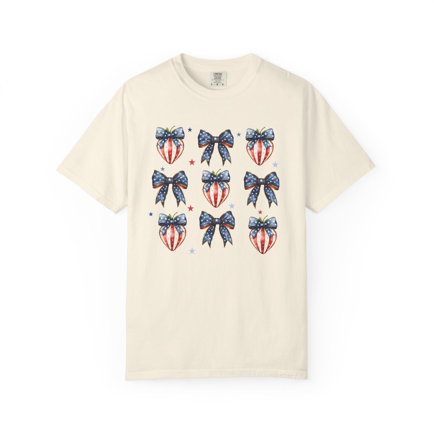 Fourth of July Berries and Bows Shirt, Patriotic Coquette Bow and Strawberry Shirt, Red White Blue Shirt, 4th of July, USA Shirt