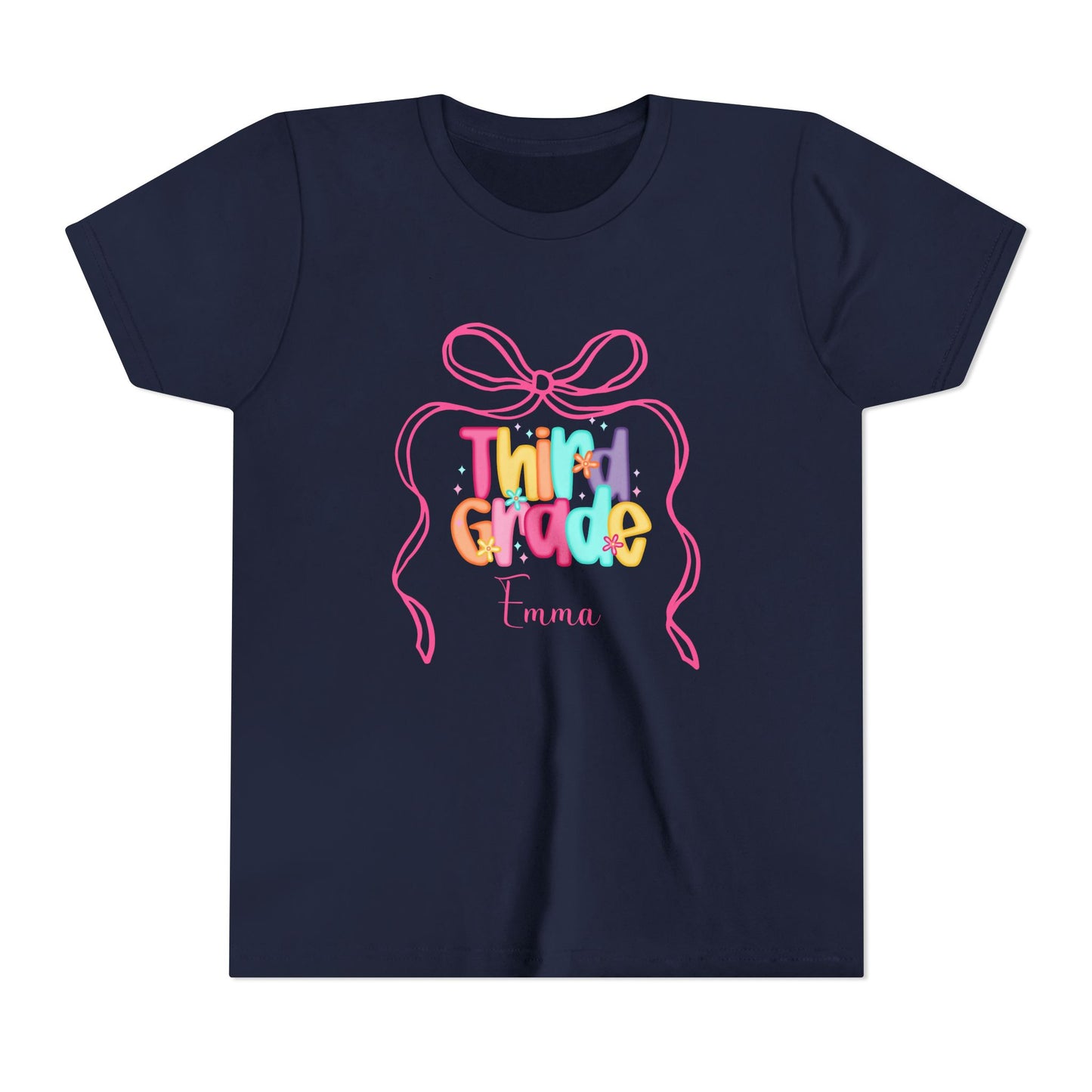 Personalized Girls Third Grade Shirt, Custom First Day of School Shirt, Back to School Shirt, 3rd Grade Shirt with Name