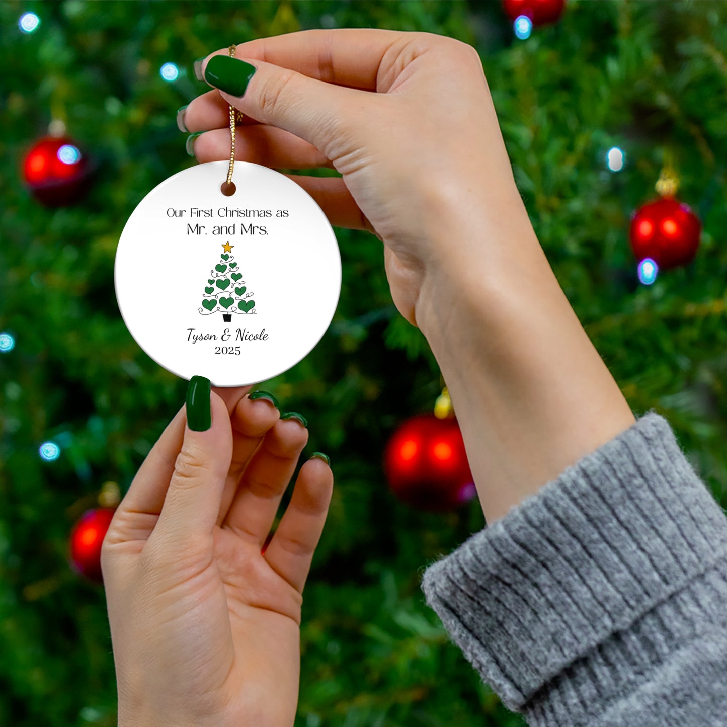 First Christmas as Mr. and Mrs. Custom Ornament Gift, Personalized Married Couple Ornament, Wedding Keepsake Gift for Wedding