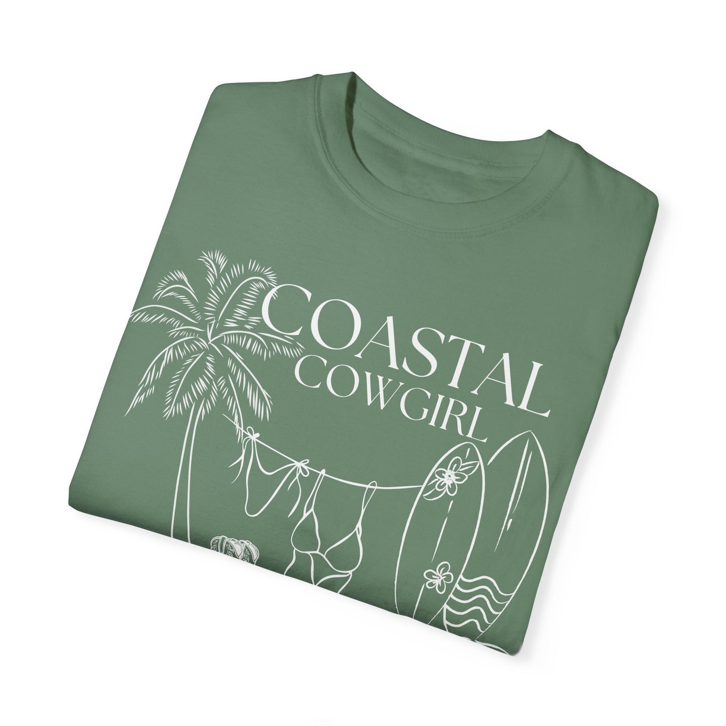 White Coastal Cowgirl Shirt, Comfort Colors Beach Shirt,