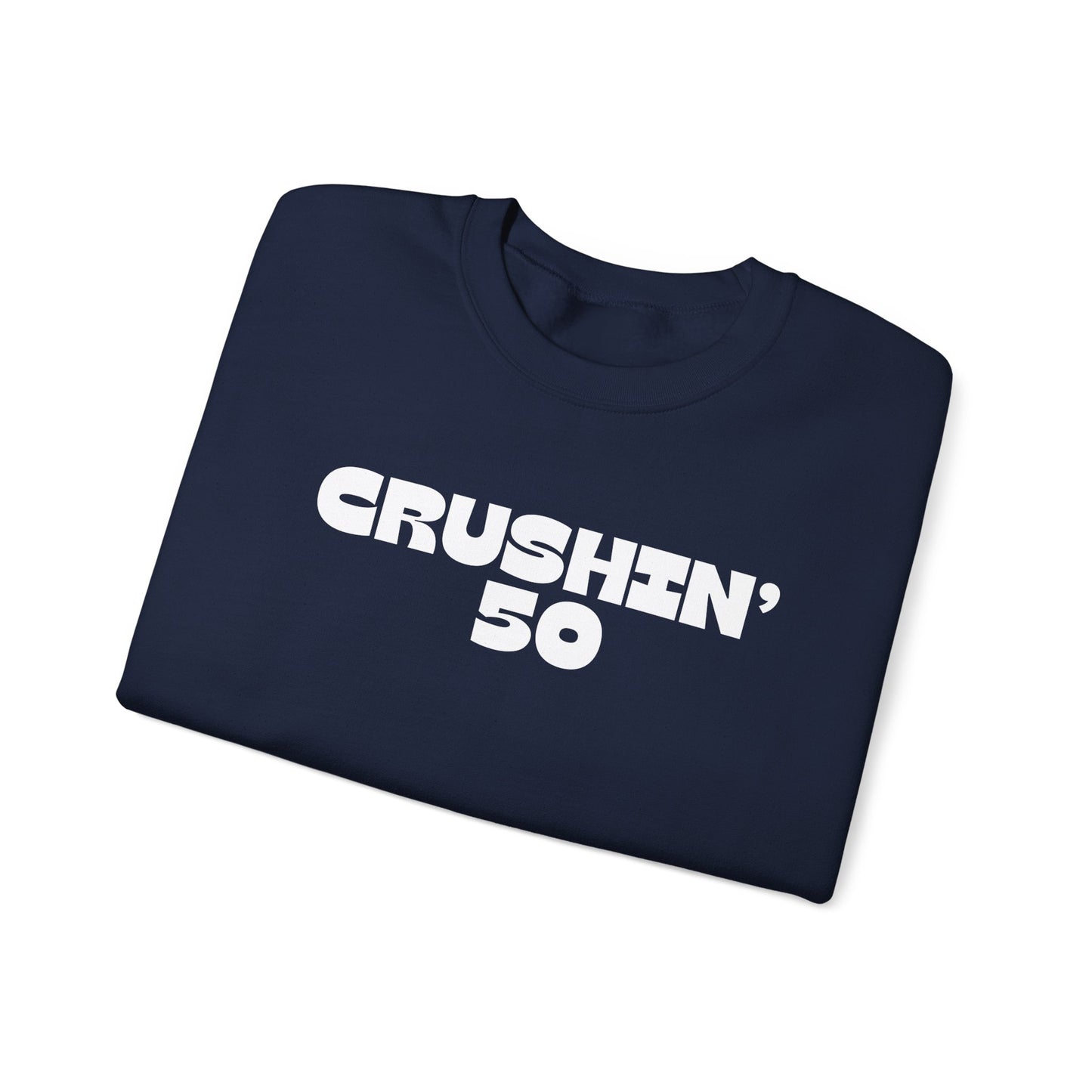 50th Birthday Sweatshirt, Crushin' 50 Crewneck, 50th Birthday gift for Milestone birthday, Vintage 1975 birthday