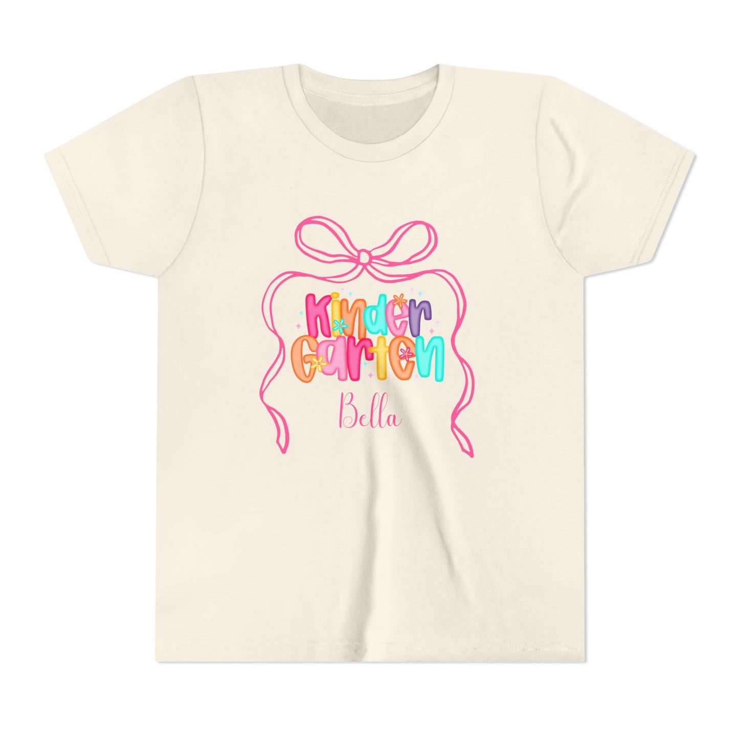 Personalized Girls Kindergarten Shirt, Custom First Day of School Shirt, Back to School Shirt, Toddler Kindergarten Shirt with Name