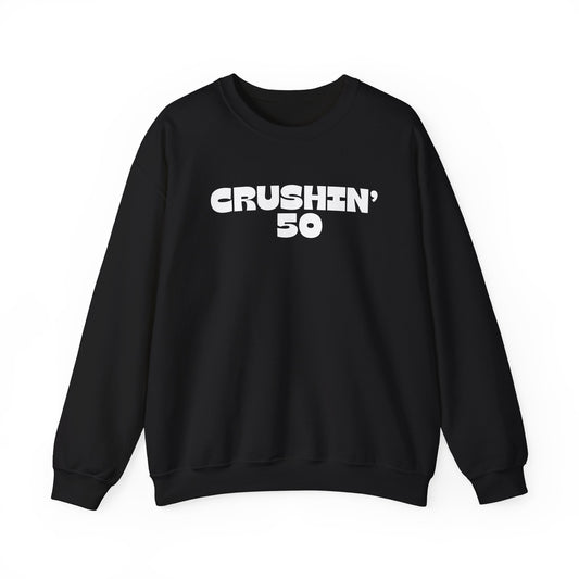 50th Birthday Sweatshirt, Crushin' 50 Crewneck, 50th Birthday gift for Milestone birthday, Vintage 1975 birthday