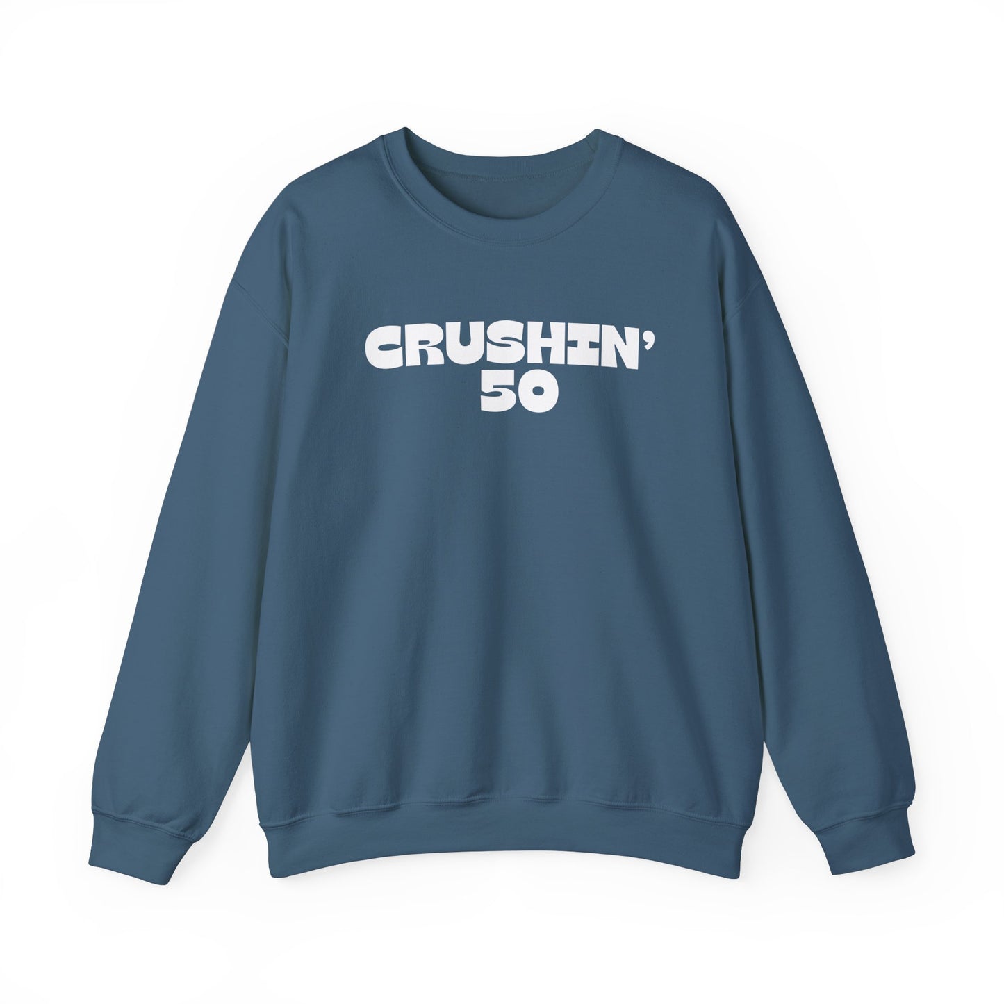 50th Birthday Sweatshirt, Crushin' 50 Crewneck, 50th Birthday gift for Milestone birthday, Vintage 1975 birthday