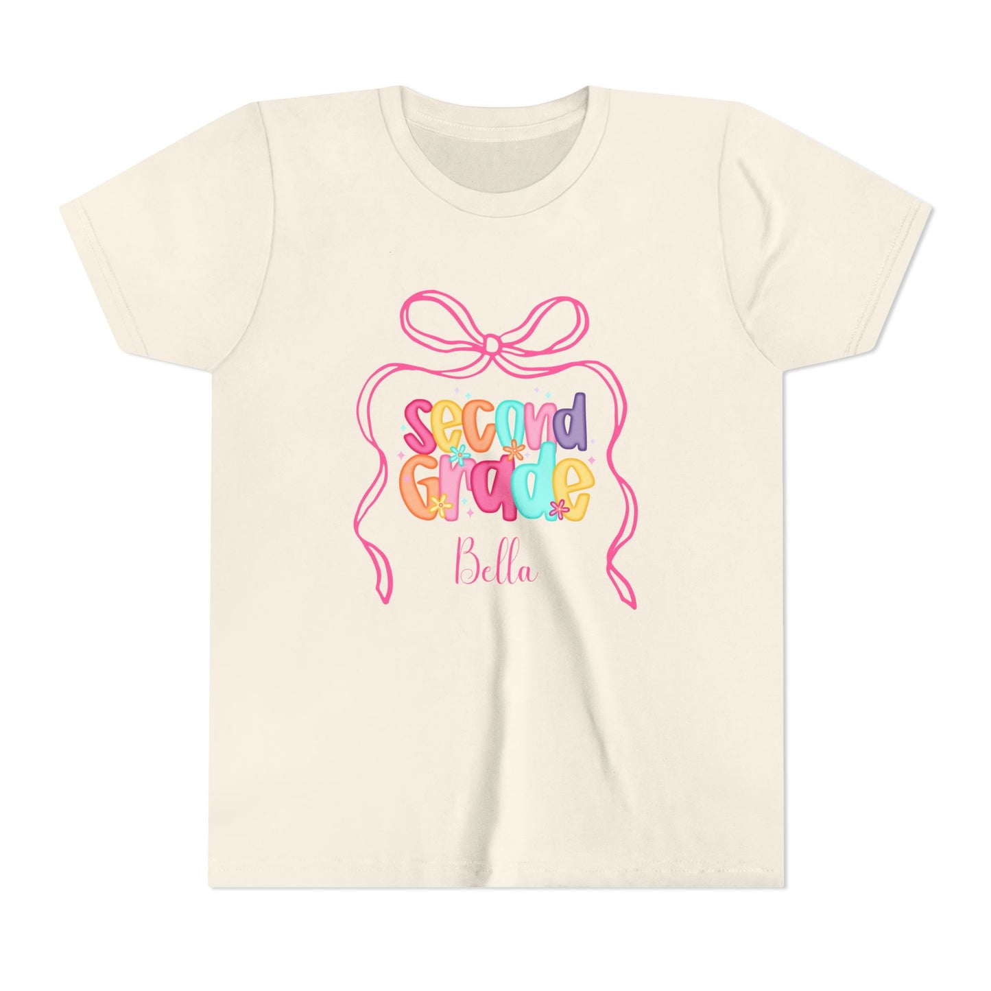 Personalized Girls Second Grade Shirt, Custom First Day of School Shirt, Back to School Shirt, 2nd Grade Shirt with Name