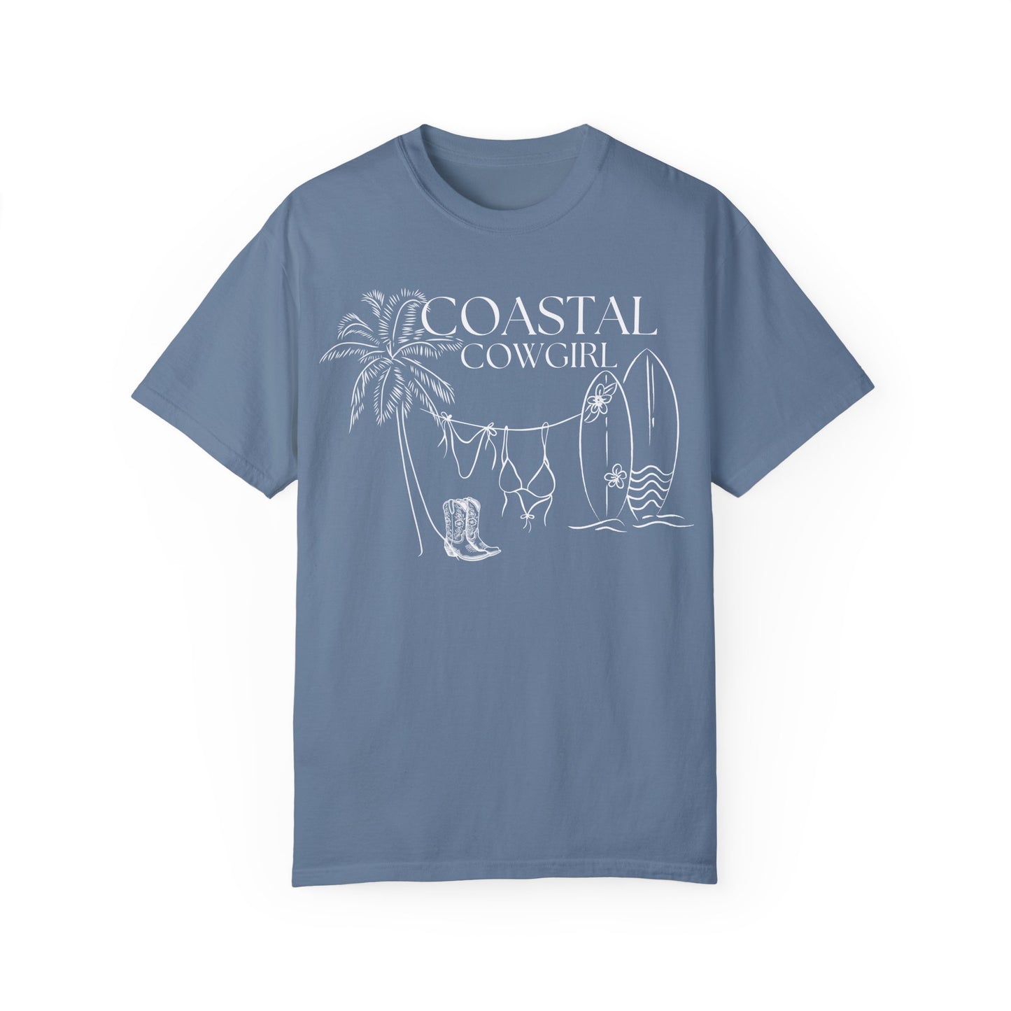 White Coastal Cowgirl Shirt, Comfort Colors Beach Shirt,
