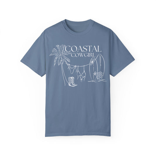 White Coastal Cowgirl Shirt, Comfort Colors Beach Shirt,
