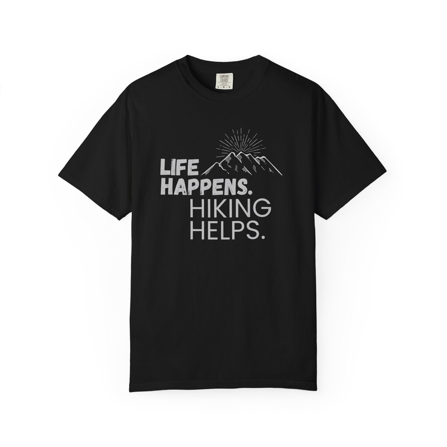 Life Happens Hiking Helps Shirt, Camping Shirt, Adventure Shirt, Mountains Shirt Gift for Hiker, Vacation Shirts, Hiking Life