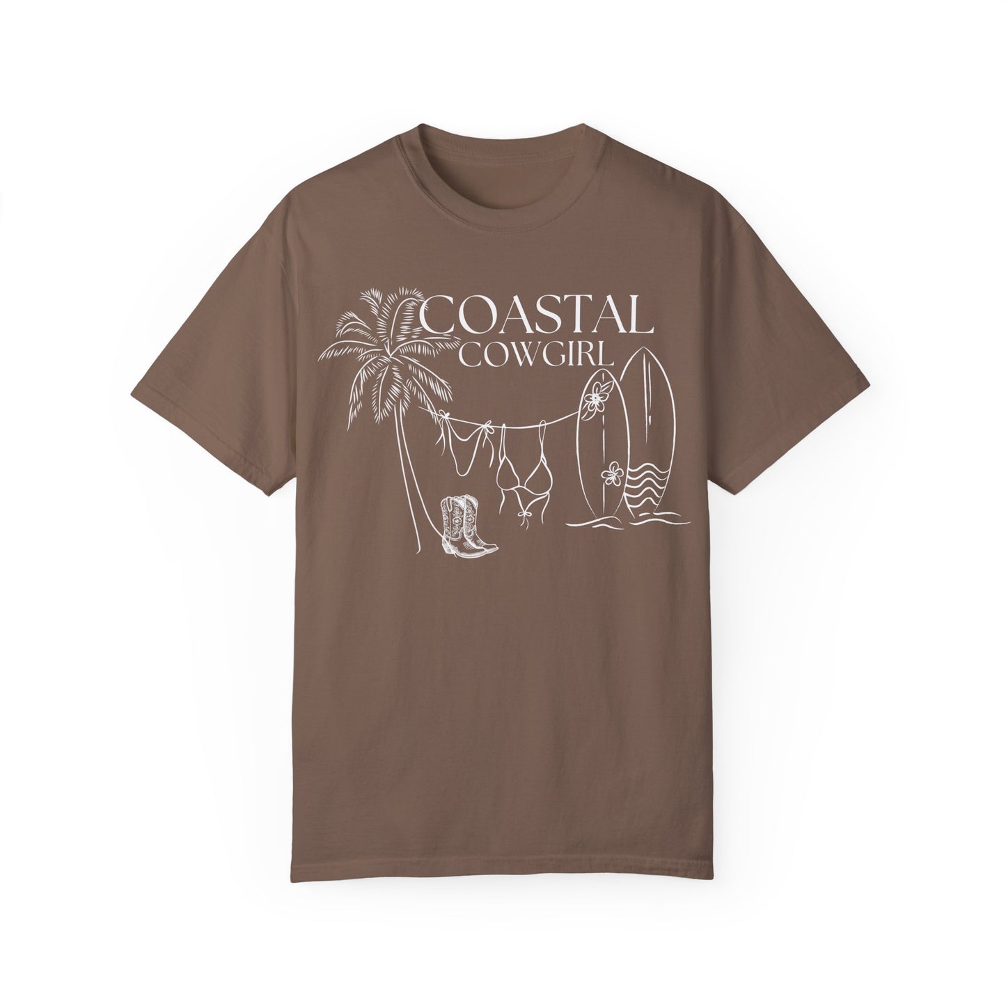 White Coastal Cowgirl Shirt, Comfort Colors Beach Shirt,