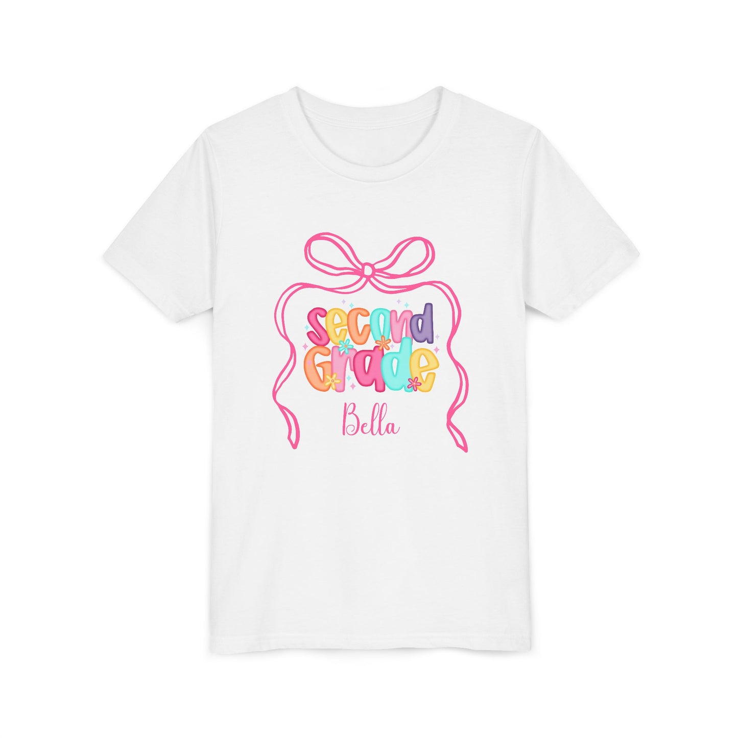 Personalized Girls Second Grade Shirt, Custom First Day of School Shirt, Back to School Shirt, 2nd Grade Shirt with Name