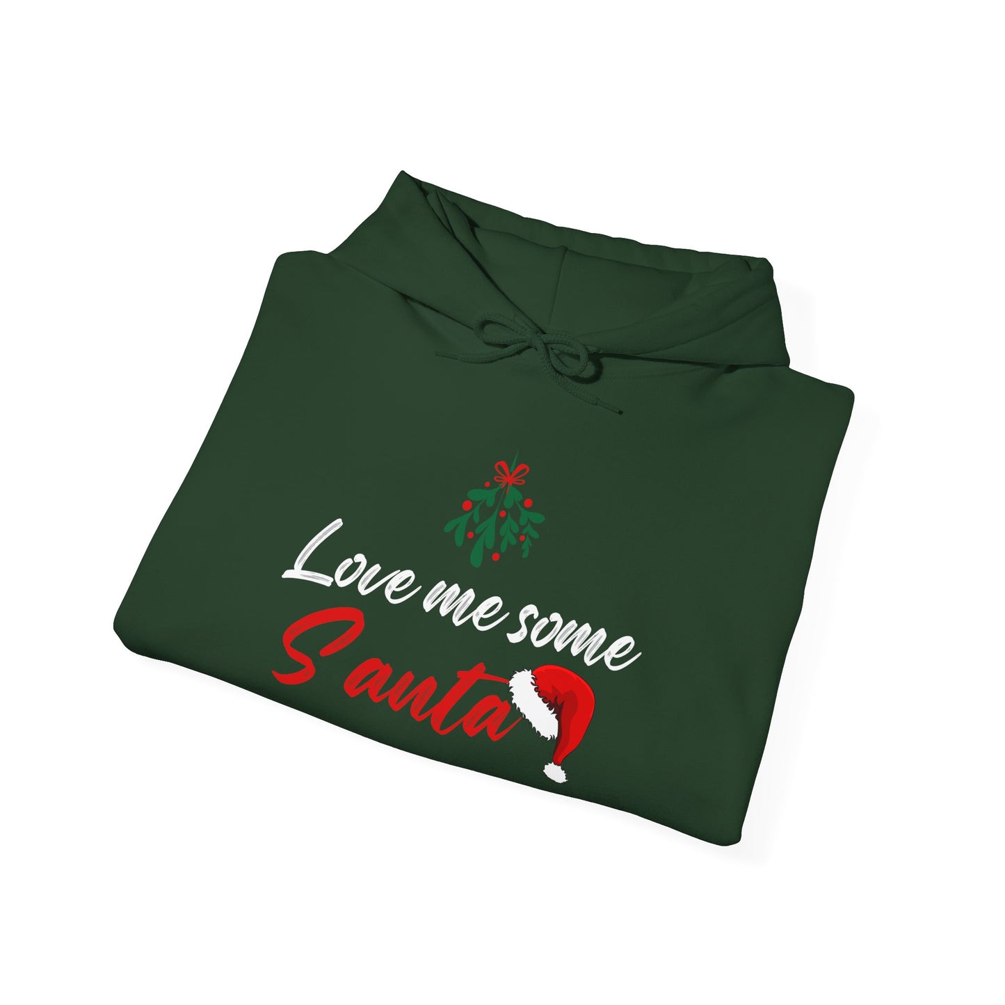 Love Me Some Santa Hoodie, Mistletoe Shirt, Gift for Wife, Grandma Christmas Sweatshirt, Gift for Mom Mrs. Clause Hoodie