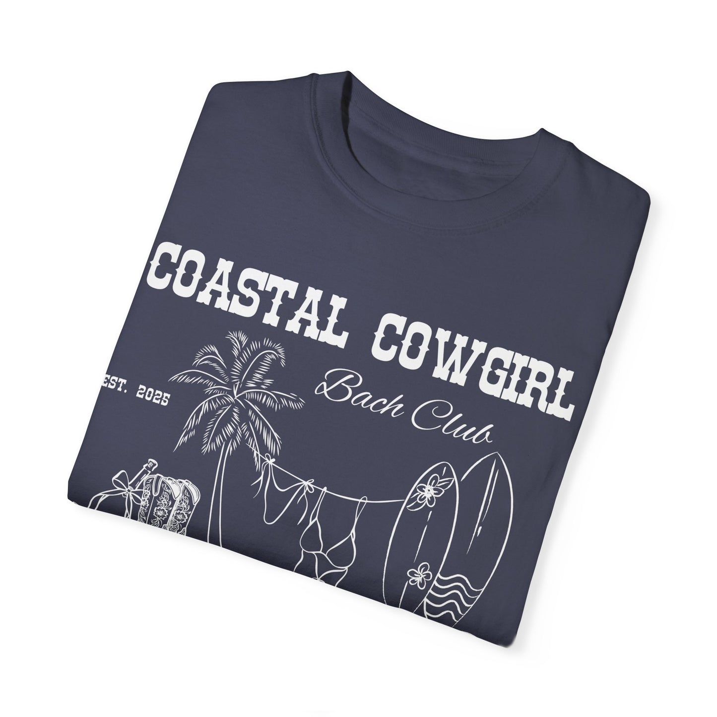 White Custom Bachelorette Coastal Cowgirl Shirt, Comfort Colors Beach Bachelorette Party Shirts, Boho Beachy Bridesmaid Gifts