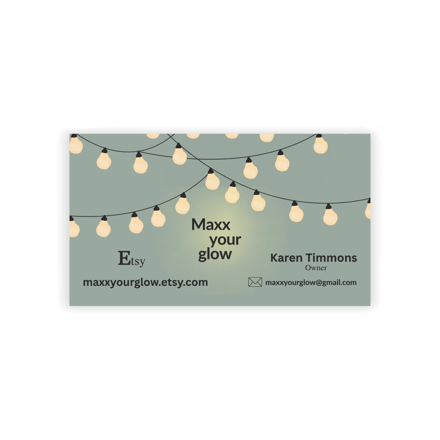 Maxx Your Glow Business Cards