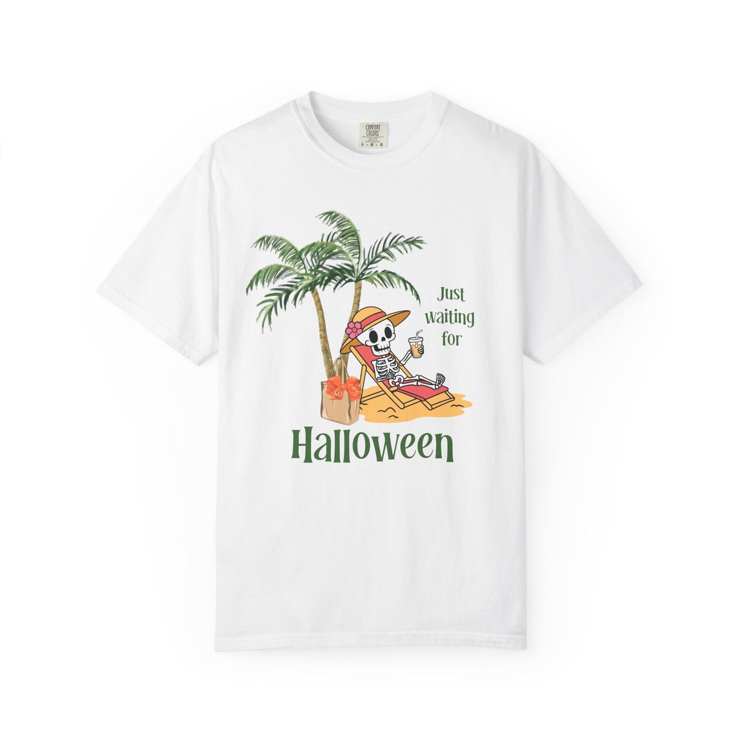 Summerween Comfort Colors Shirt, Summer Skeleton, Beach Vibes Tee, Halloween Skeleton Shirt, Halloween Summer Shirt