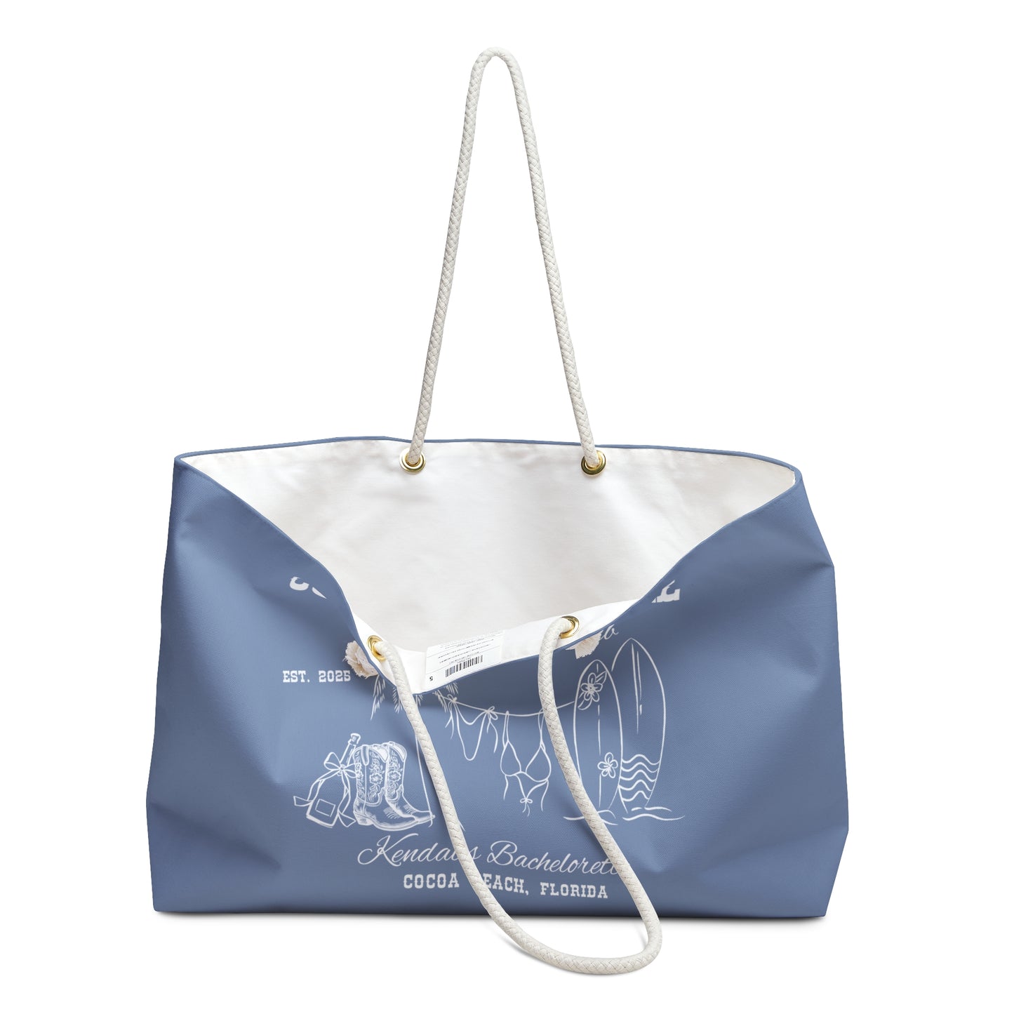 Copy of Blue jean Coastal Cowgirl Bachelorette Weekender Bag