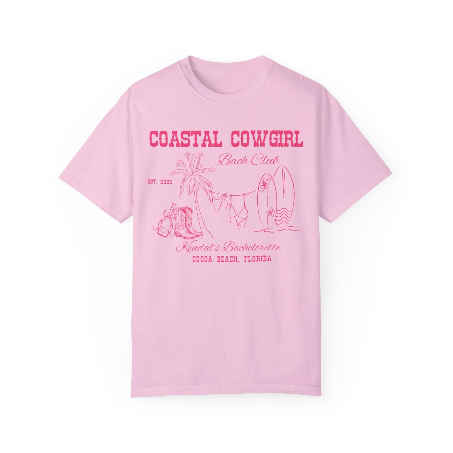 White Custom Bachelorette Coastal Cowgirl Shirt, Comfort Colors Beach Bachelorette Party Shirts, Boho Beachy Bridesmaid Gifts