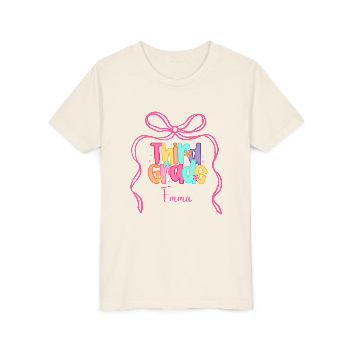Personalized Girls Third Grade Shirt, Custom First Day of School Shirt, Back to School Shirt, 3rd Grade Shirt with Name